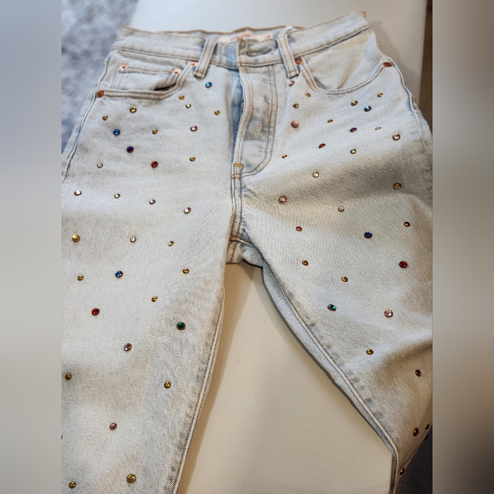 Levis studded/jewel jeans